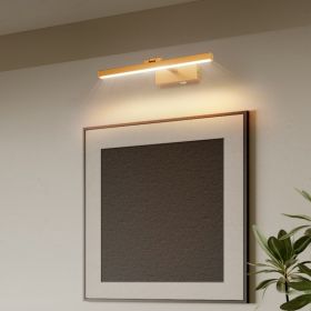 16inch Gold Bathroom Light Fixtures Over Mirror Modern Dimmable LED Vanity Light For Bathroom Wall Lighting (Option: Golden)