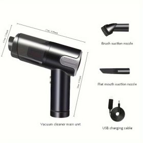 Wireless-silver Car Vacuum Cleaner Wireless Usb Charging Car Vacuum Cleaner Home Handheld Mini Desktop Vacuum Cleaner Portable (Option: Silver1)